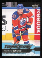 2016-17 Upper Deck #522 Matthew Benning Young Guns RC