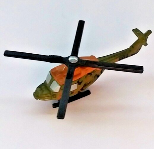 Micro Sized Hot Wheels Westland Lynx Gunship Helicopter Rare Green Black Tan Ver