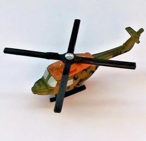 Micro Sized Hot Wheels Westland Lynx Gunship Helicopter Rare Green Black Tan Ver - Picture 1 of 5