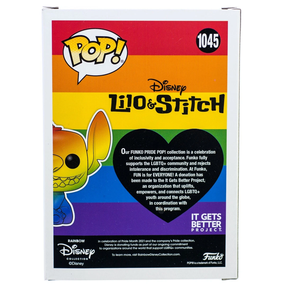 Funko - Figurine Funko Pop Disney Pride Stitch Rainbow - Animaux - Rue du  Commerce