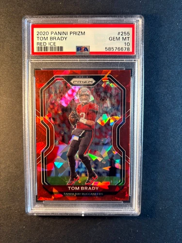 2020 Panini Prizm Red ICE #255 Tom Brady PSA 10