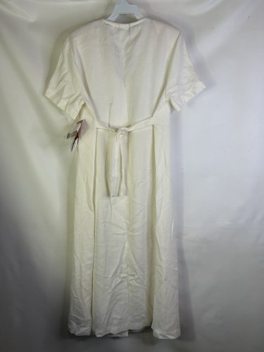 Nuevo de Lote Antiguo Vestido Midi Vintage Años 90 Para Mujer Pequeño Blanco Botón Frontal Cottagecore EE. UU. - Imagen 6 de 8