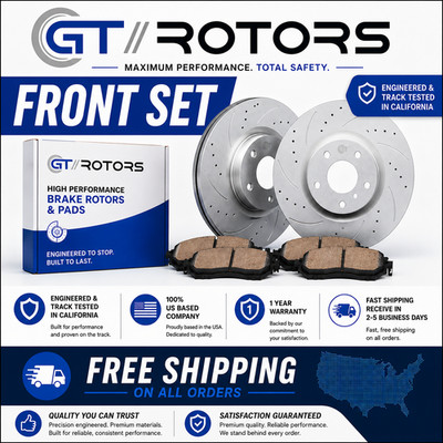 [Front Kit] Disc Brake Rotors & Brake Pads for Honda CRV CR-V RDX 2007 - 2011