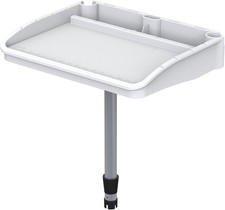 Bait Cutting Board Table (18.25” by 14.75” Surface) with Two Rod Holders, Fish C