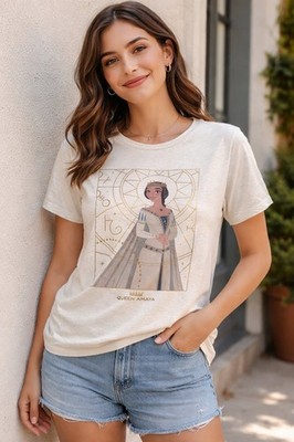Disney Wish Queen Amaya Rule For The People Women's Cropped Graphic T-Shirt