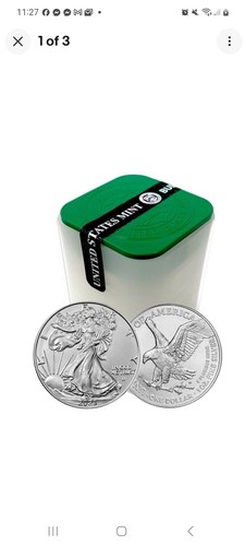 Rolle 20 - 2023 1 oz .999 Feinsilber American Eagle Münze Stempelglanz - auf Lager