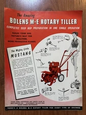 Vintage 1950s The Amazing Bolens M-E Rotary Tiller Brochure Catalog Ephemera
