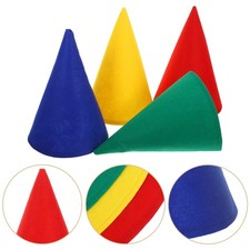 Cone Gnome Hats Felt Blue Party Decoration 4Pcs 12.4X11.4X0.08In