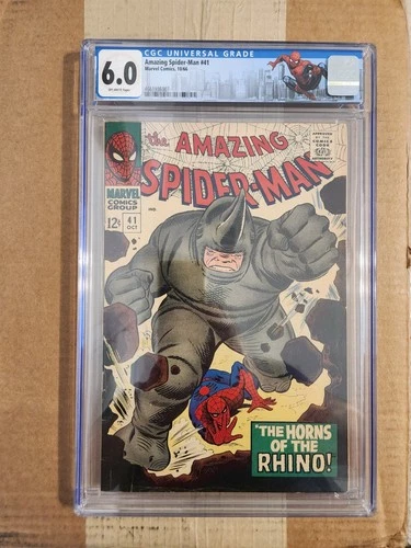 Amazing Spider-man #41 - CGC 6.0, OW, 1st appearance of The Rhino, 10/66