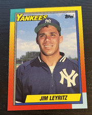 1990 Topps Traded JIM LEYRITZ Rookie Card RC #61T Yankees. rookie card picture