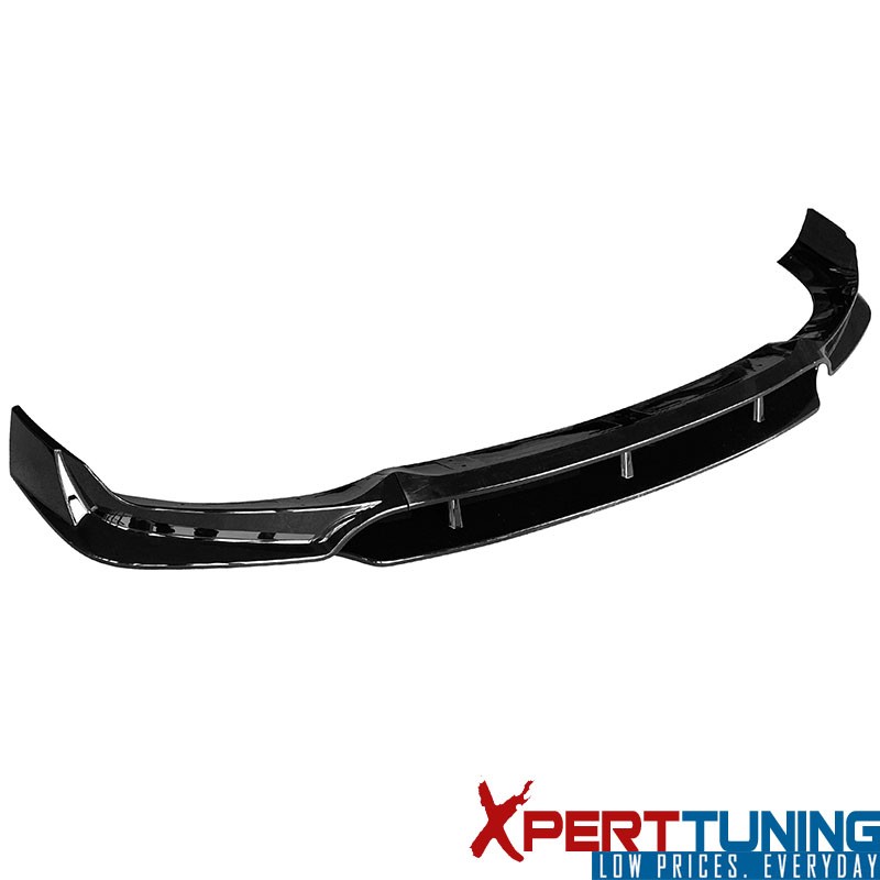 Fits 20-23 BMW G06 X6 M Sport IKON Style 4PCS Front Bumper Lip Gloss Black ABS