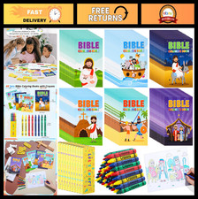 60 Set Bulk Christian Coloring Books Crayons for Kids - Bible Activity Supplie