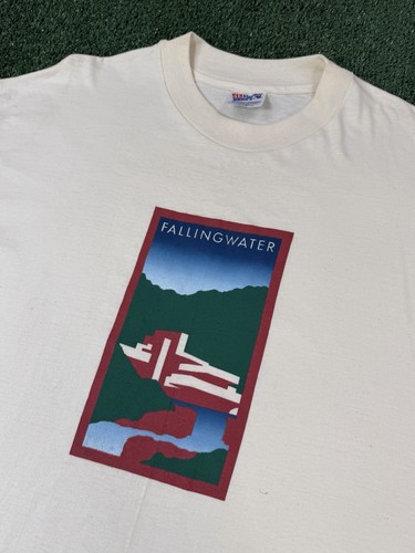 Vintage 90s Frank Lloyd Wright Shirt Falling Water Ar… - Gem