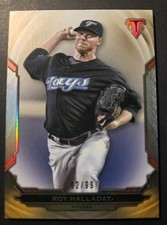 2019 Topps Triple Threads Gold /99 Roy Halladay #11 HOF Blue Jays