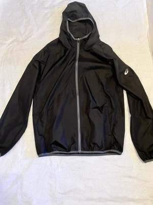 ASICS Mens Packable Windbreaker Jacket, Black