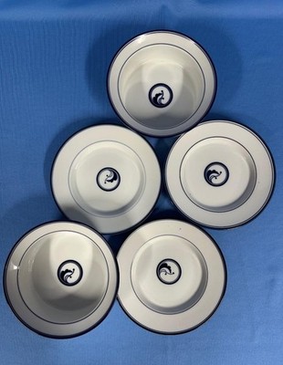 2 Dansk International Design Flora Juniper Rimmed Cereal Bowls 3 Bread Plates