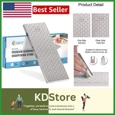 Versatile 8-Inch Diamond Sharpening Stone - Coarse and Fine Grit for Tool Lovers