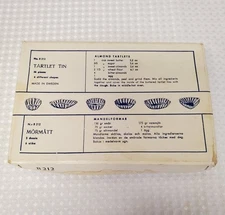 Vintage Mormatt Tartlet Mini Tins B 212 Molds - 6 Shapes, 36 Pc - New- Sweden