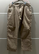 Carhartt Relaxed Fit Beige Cotton Canvas Carpenter Pants Straight Leg 38x30