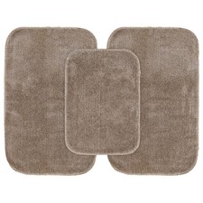 Garland Rug Traditional 3 Piece Nylon Washable Bathroom Rug Set 17x24 21x34