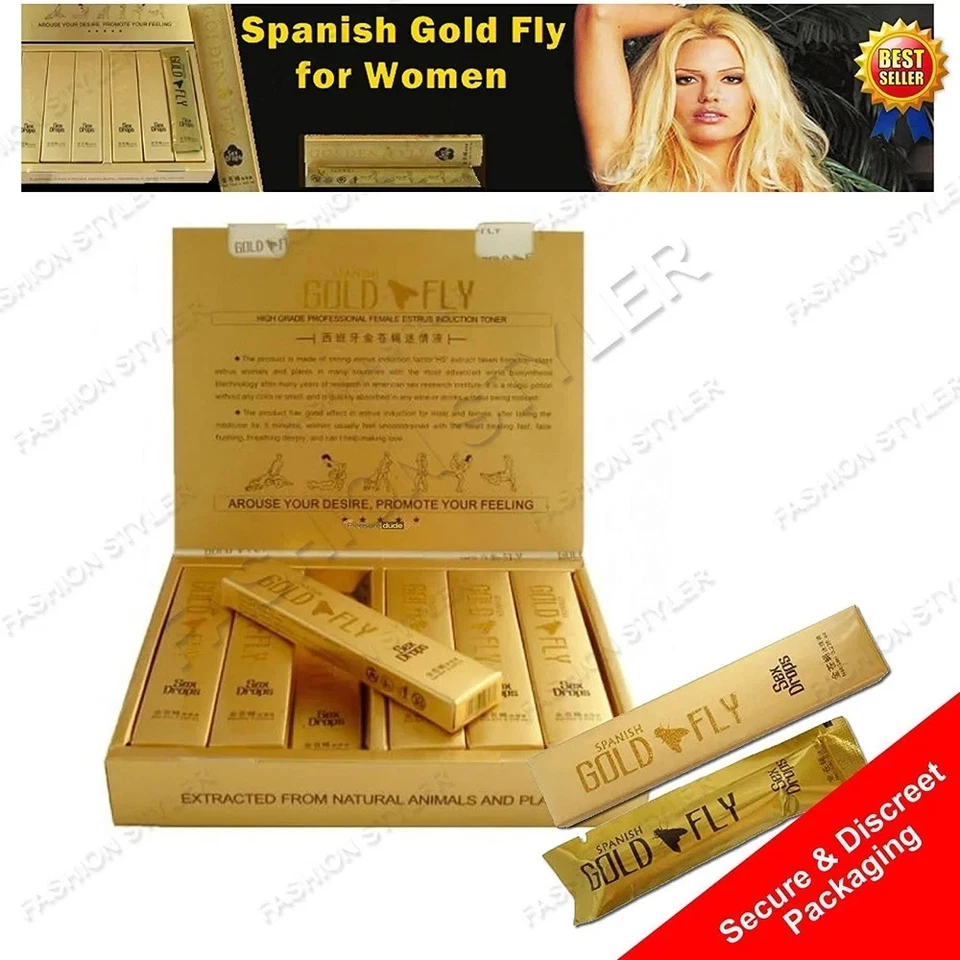 12 x Spanish Golden Fly for Women Spanische Fliege 5ml (US IMPORT FEE PREPAID) - Image 2 of 4