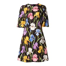 DOLCE & GABBANA Dress Black Floral Brocade A-line Mini IT36/US2/XXS RRP 2180usd
