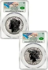2025-S Morgan Peace Silver Dollar 2pc Reverse Proof PR70 Set AD CAC Founders
