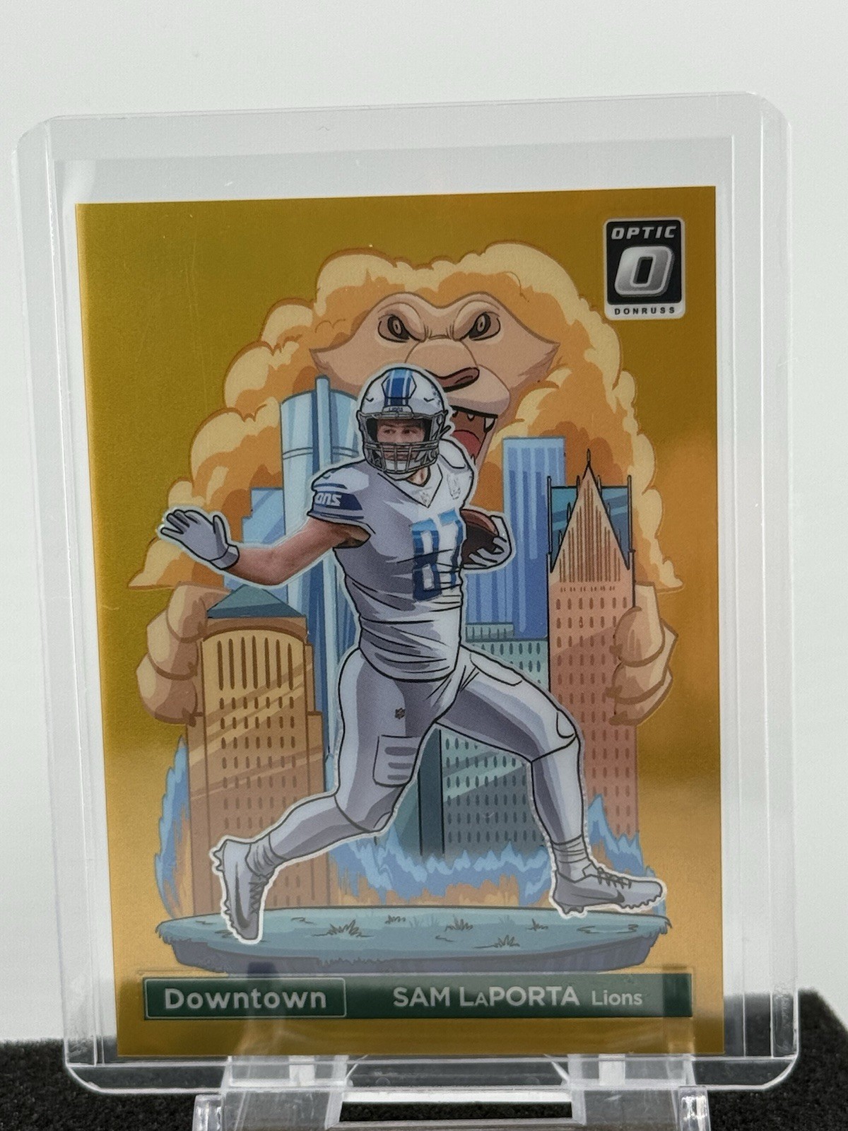 2024 Panini Donruss Optic Gold Downtown Sam Laporta 9/10 Detroit Lions