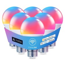 Smart Light Bulbs, WiFi Bluetooth Color Changing LED Light Bulb, A19 E26 RGBT...