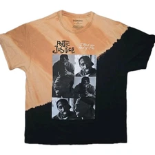 2pac Tupac Shakur Poetic Justice Movie T-shirt Unisex XXL Black Orange Tie Dye
