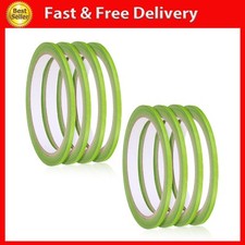 8 Rolls Green Pinstripe Masking Tape 1/8 Inch Width for Painting, General Use