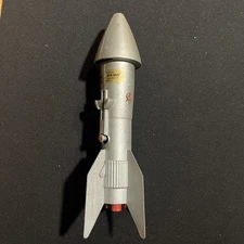 Vintage 1950s Astro Mfg. Berzak Creations Rocket Model Coin Bank – 12” – Space