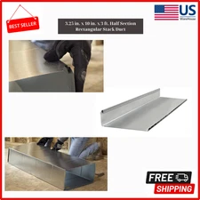 Master Flow |RD3.25X10X36| 3.25 in. x 10 in. x 3 ft. Half Section Stack Duct