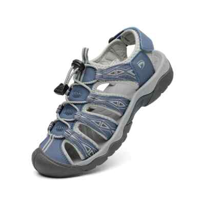 Dannto Women's 5.5-9 / Men's 8 US Sport Hiking Sandals Blue Closed Toe Outdoor