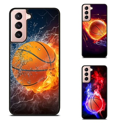 Lightweight Case water fire Basketball ball For Samsung S21 S22 S23 S24 FE Ultra