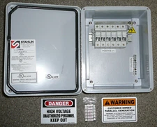 6 Wire Residential Solar Panel Power Fuse Combiner Box (Select Fuse Size)