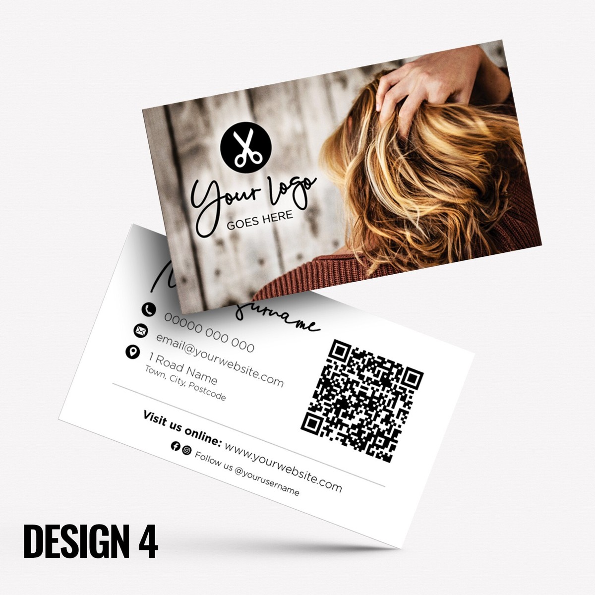 Custom Premium Business Cards 500 Pcs - Rustic Design, 16pt Thick Paper (350gsm), Made In USA
