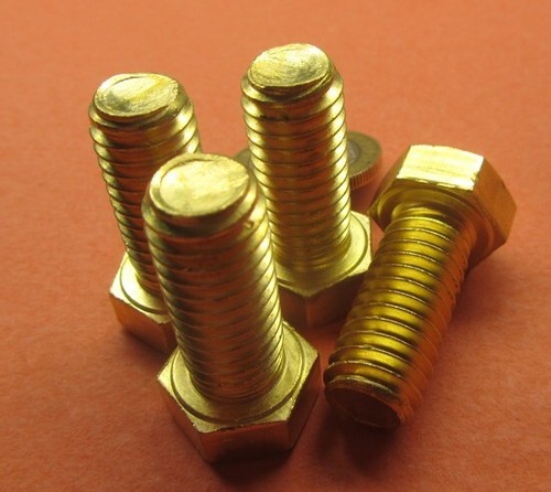 Cap Screw Bolt, Brass, 7/16"-14 x 1.00" Length, 5 pc - Picture 9 of 14