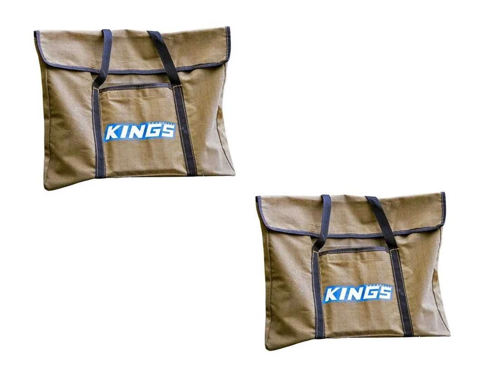 Kings 2 x Firepit Bag 400GSM Ripstop Canvas Heavy-Duty Handles