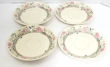 Steelite International England Saucers Floral Ivory Cream Set of 4 BEAUTIFUL