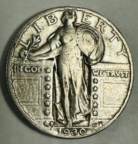 1930-S Standing Liberty Silver Quarter CHOICE AU As Pictured # SLQ 1930-S-AU