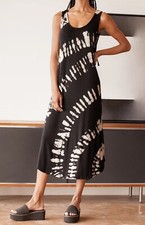 LULUS Dress Womens Medium M Tie Dye MIDI Boho Lagenlook Side Slit Knit NWT $78