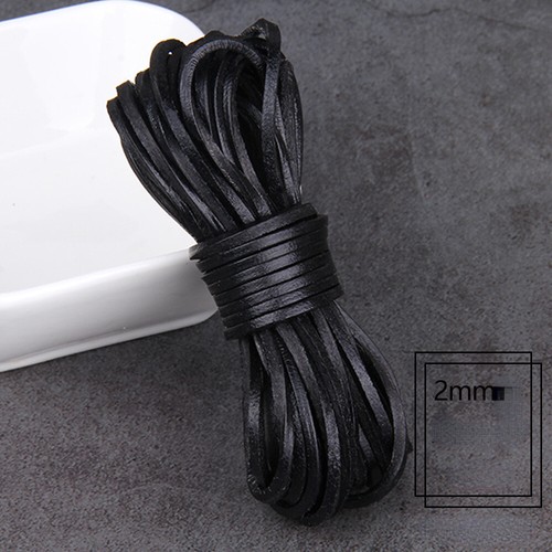 Real Leather Cowhide Cord Rope Straps Flat Tape Trimming Ribbon DIY Sew Quality - Bild 5 von 60