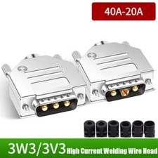 D-type current 3W3 40A current DB3 3-pin plug V power connector 3-pin 3-hole 20A