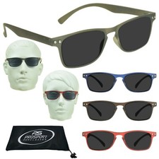 Square Reading Sunglasses Full Lens Sun Readers Rectangle Flexible Light Weight