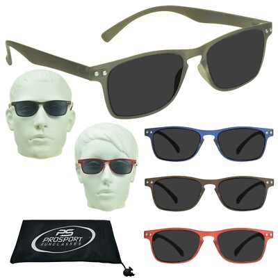 Square Reading Sunglasses Full Lens Sun Readers Rectangle Flexible Light Weight