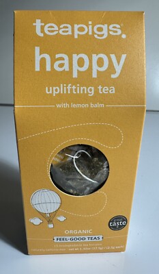 Teapigs Happy Organic tea with Lemon Balm 15 Bags. Expires In 2027