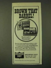 1979 Birchwood Casey Muzzle Loader's Barrel & Stock Finishing Kit Ad