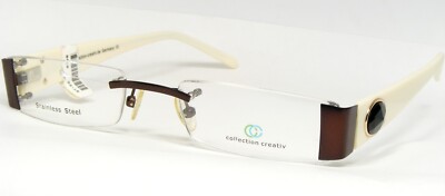Collection Creativ 1396 610 BURNT BROWN / IVORY UNIQUE EYEGLASSES 54-19-140mm