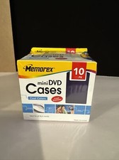 Memorex 10 pack Rainbow Color Variety Mini DVD Cases New